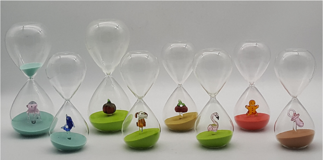 Decorative Hourglass Sand Timers with Figurine inside