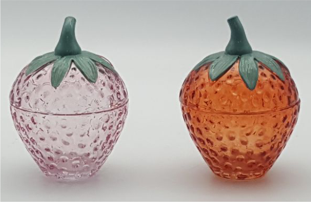 Fruited-shaped Glass Trinket Box