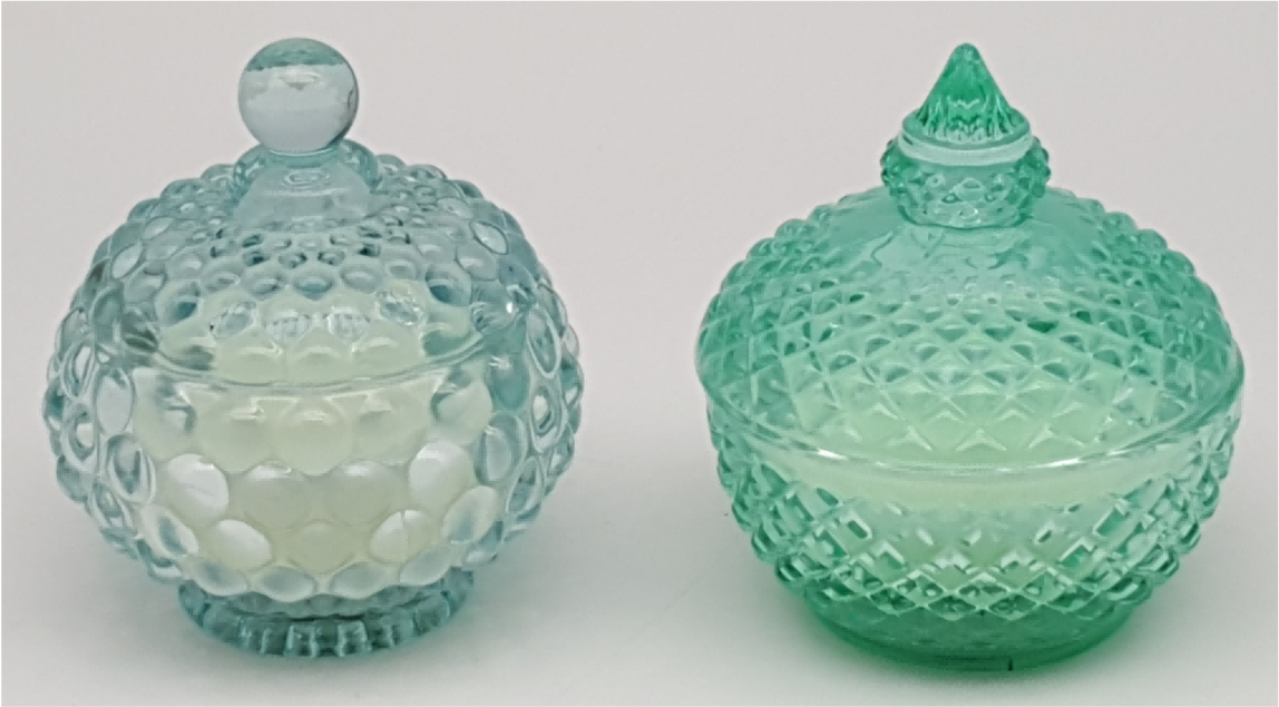 Embossed Glass Trinket Box