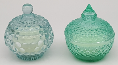 Embossed Glass Trinket Box