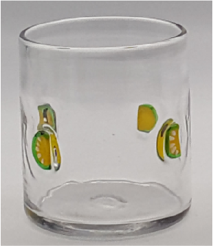 Glass Tumbler with 3D Decoration