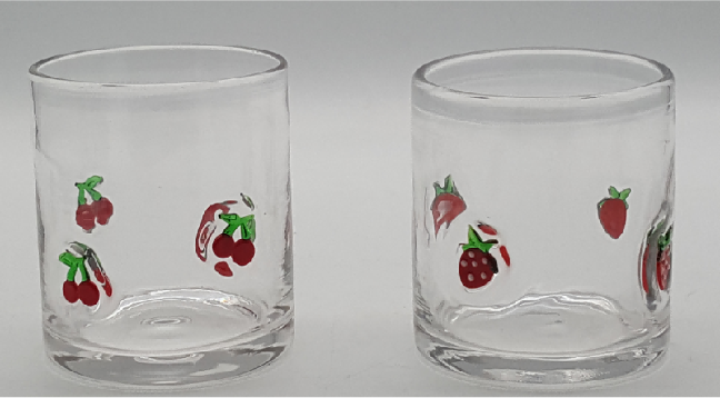 Glass Tumbler with 3D Decoration