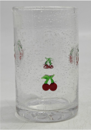 Glass Tumbler with 3D Decoration