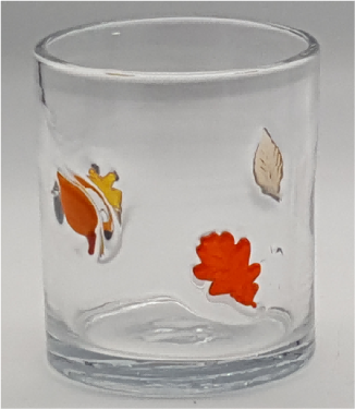 Glass Tumbler with 3D Decoration