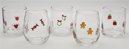 Glass Tumbler with 3D Decoration