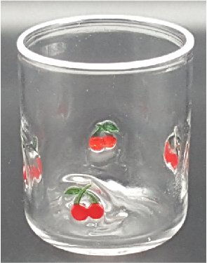 Glass Tumbler with 3D Decoration