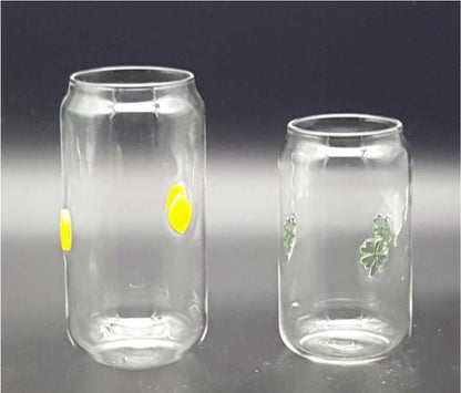 Glass Tumbler with 3D Decoration