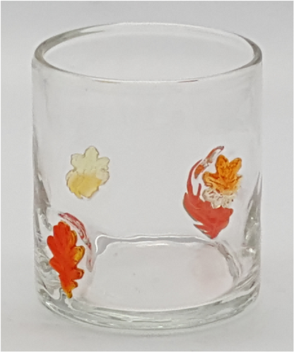 Glass Tumbler with 3D Decoration
