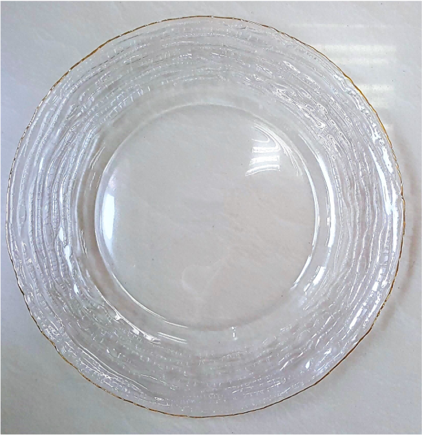 Gold-rimmed Glass Charger Plate