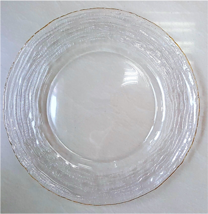Gold-rimmed Glass Charger Plate