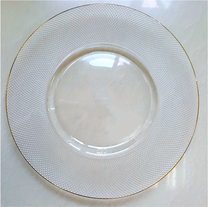 Gold-rimmed Glass Charger Plate
