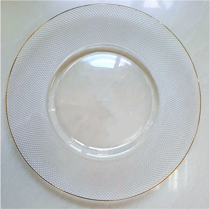 Gold-rimmed Glass Charger Plate