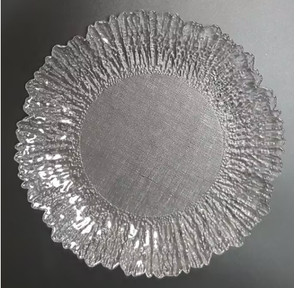 Textured Glass Charger Plate