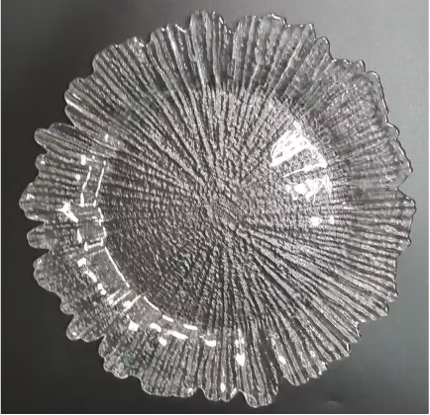 Textured Glass Charger Plate