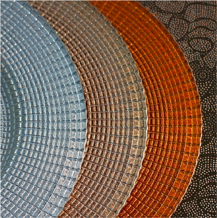 Colored Textured Glass Charger Plate