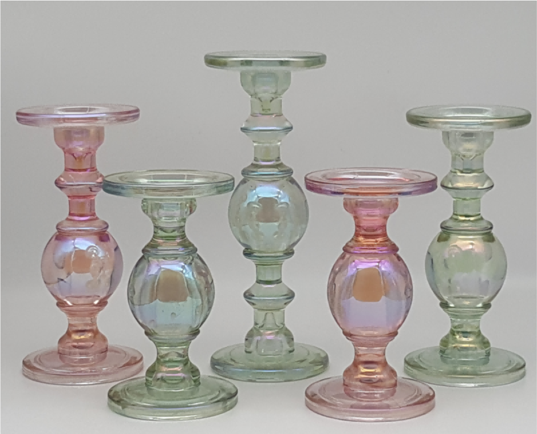 Iridescent Glass Candle Taper