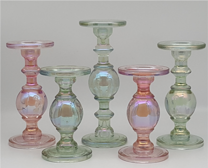 Iridescent Glass Candle Taper