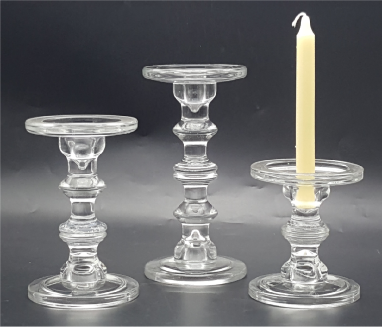 Clear Glass Candle Pillar