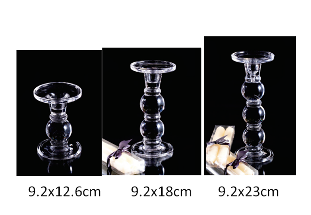 Clear Glass Candle Taper