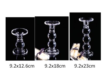 Clear Glass Candle Taper