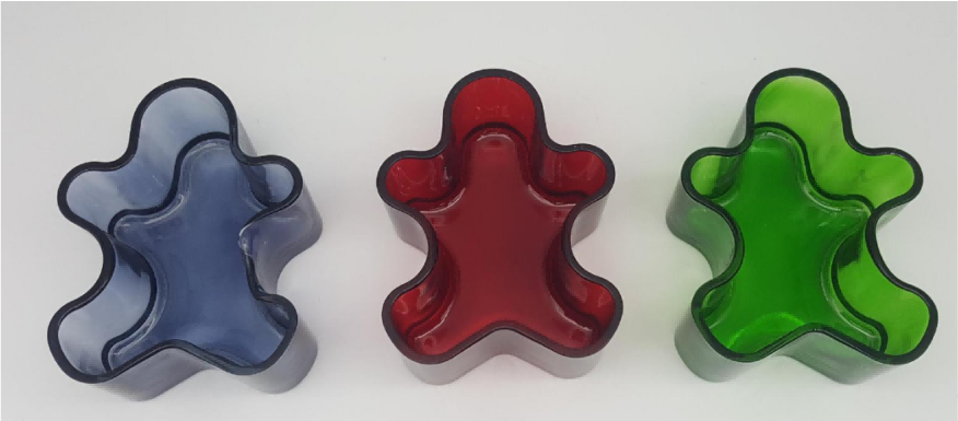 Little Human Shaped Glass Candle Holder with Wax