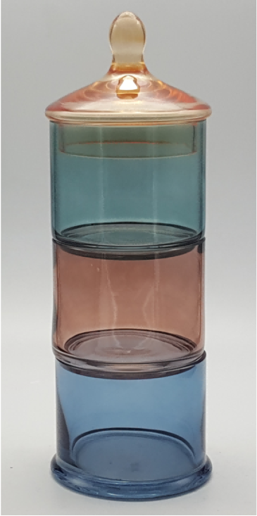 Stackable Multi-color Glass Canister