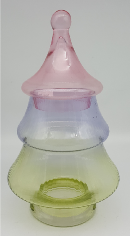 Stackable Glass Christmas tree Canister