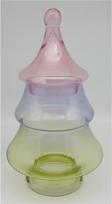 Stackable Glass Christmas tree Canister