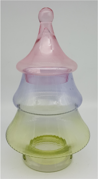 Stackable Glass Christmas tree Canister