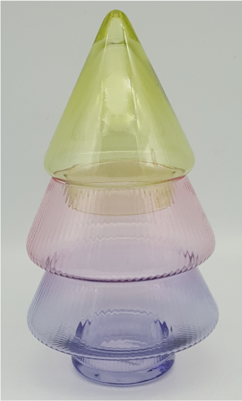 Stackable Glass Christmas tree Canister