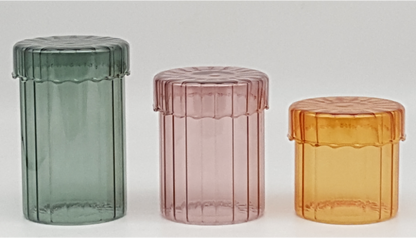 Glass Canister with Glass Lids