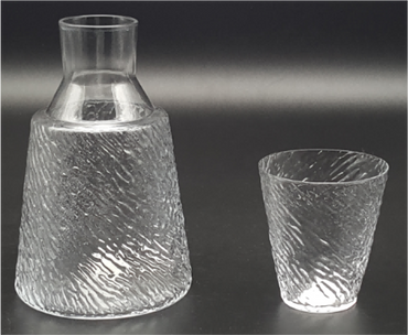 Clear Glass Carafe with Tumbler Set
