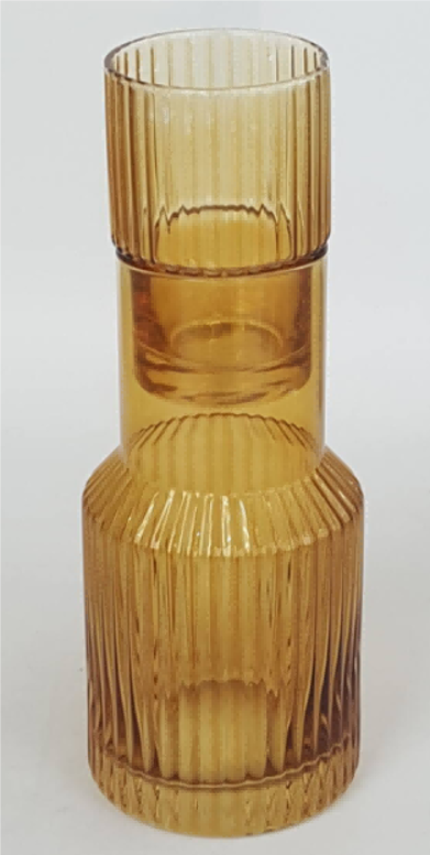 Colored Glass Carafe with Tumbler Set