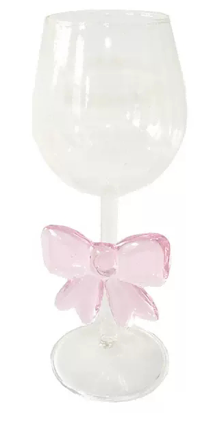 Wine Glass with Bowknot Decoration