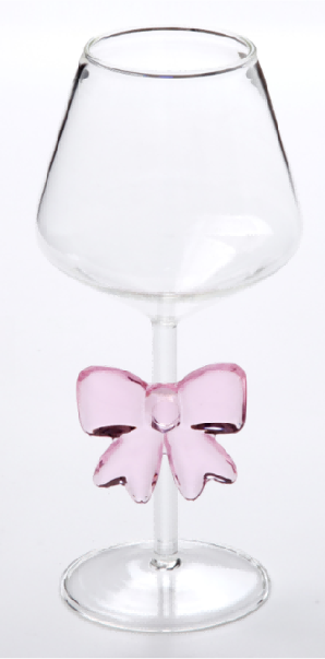 Wine Glass with Bowknot Decoration