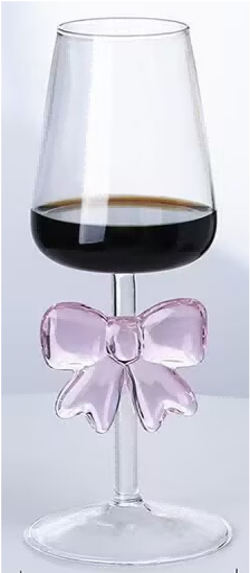 Wine Glass with Bowknot Decoration