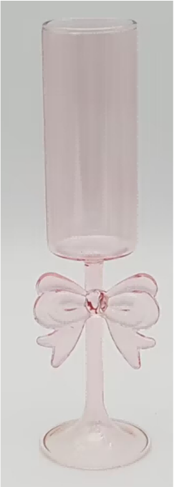 Wine Glass with Bowknot Decoration