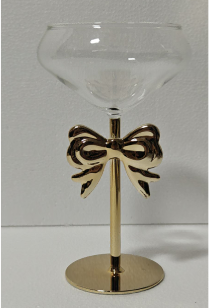 Wine Glass with Bowknot Decoration