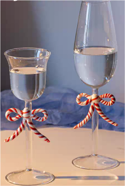 Wine Glass with Bowknot Decoration