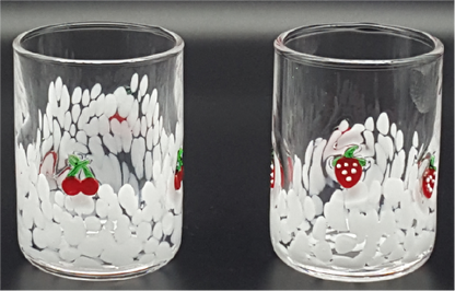 Dappled Glass Tumbler with 3D decoration