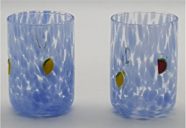 Dappled Glass Tumbler with 3D decoration