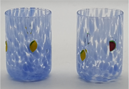 Dappled Glass Tumbler with 3D decoration