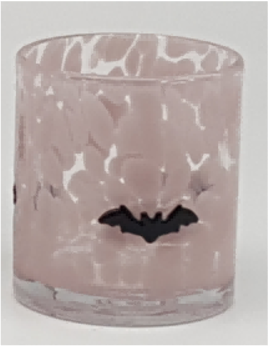 Dappled Glass Tumbler with 3D decoration