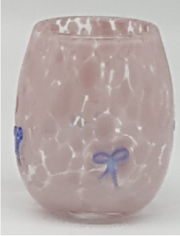 Dappled Glass Tumbler with 3D decoration