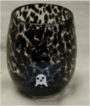 Dappled Glass Tumbler with 3D decoration