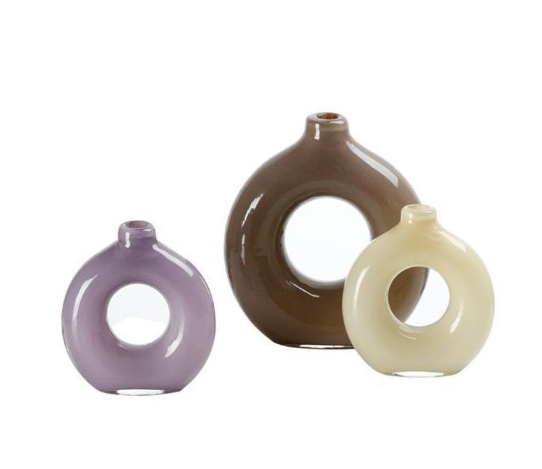 Modern Round "Donut" Vases