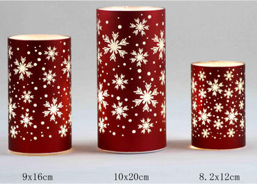 Christmas Designed Glass Cylinder with LED Light