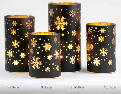 Christmas Designed Glass Cylinder with LED Light