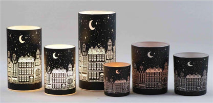 Christmas Designed Glass Cylinder with LED Light