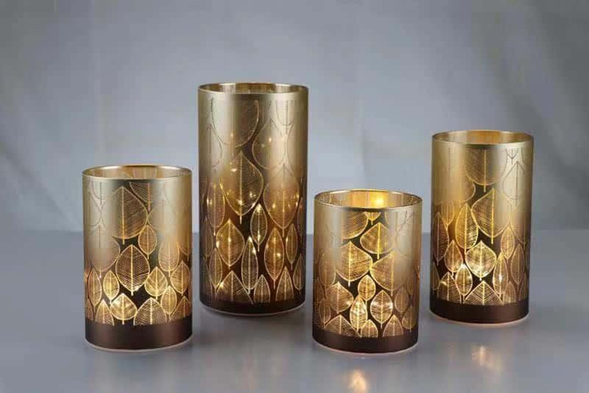 Christmas Designed Glass Cylinder with LED Light